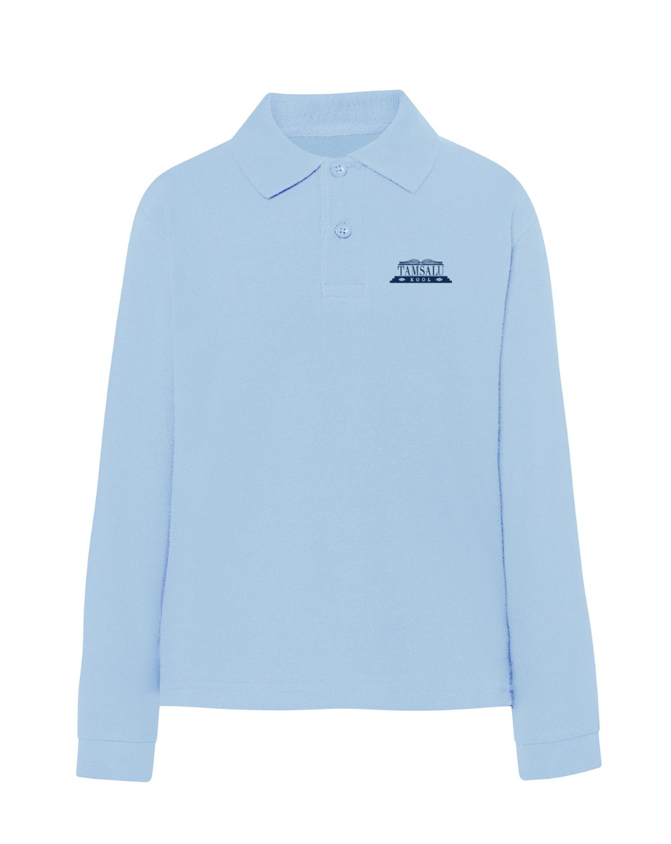 Laste pikkade varrukatega polosärk, helesinine 9/11 - Lõpumüük